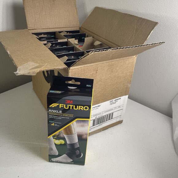 6 - 3M FUTURO Ankle Brace Performance Stabilizer Firm Support Adjustable Black - Picture 1 of 8